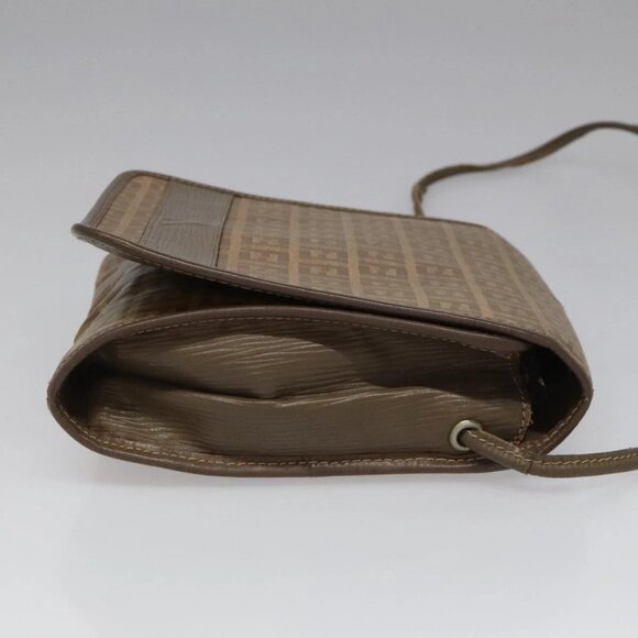 FENDI Zucchino Canvas Shoulder Bag Beige Auth 104456 - Picture 6 of 16